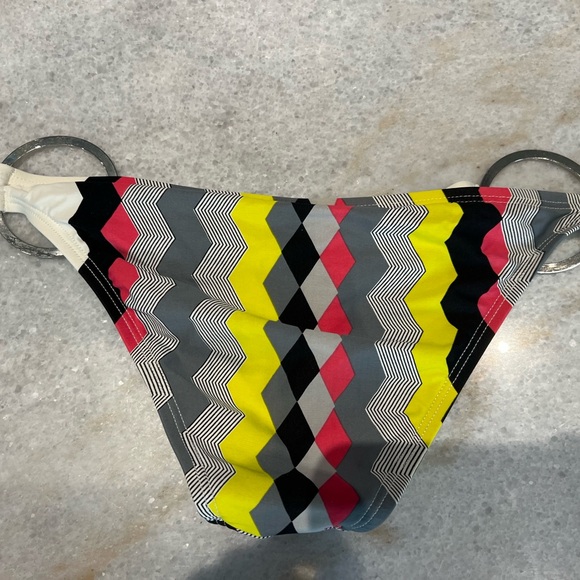 L*Space Zigzag Bikini Bottom in Yellow, Red, and Black - Picture 2 of 3
